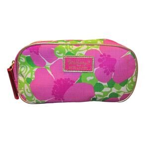 Lilly Pulitzer Estee Lauder Pink Floral Makeup Bag